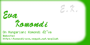 eva komondi business card